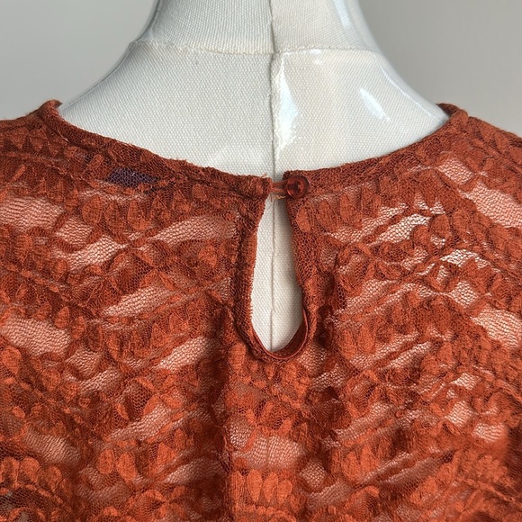 Zara Women’s Sheer‎ Lace Long Sleeve Grunge Fairy Whimsigothic Cropped Top Med - Picture 5 of 7